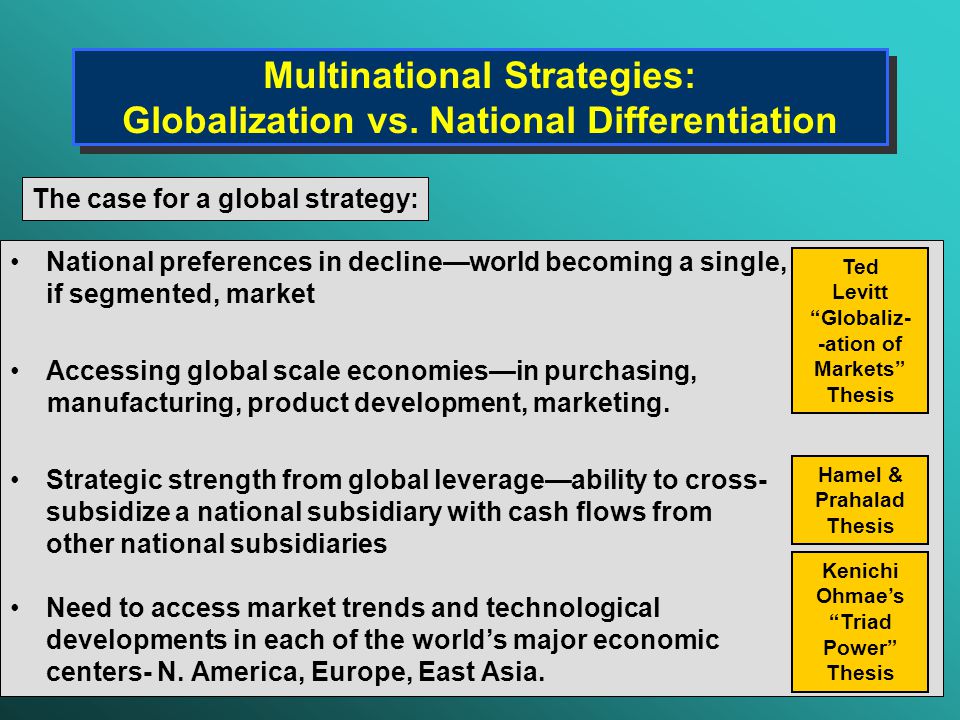Globalization and Multinational Corporations - Essay Example